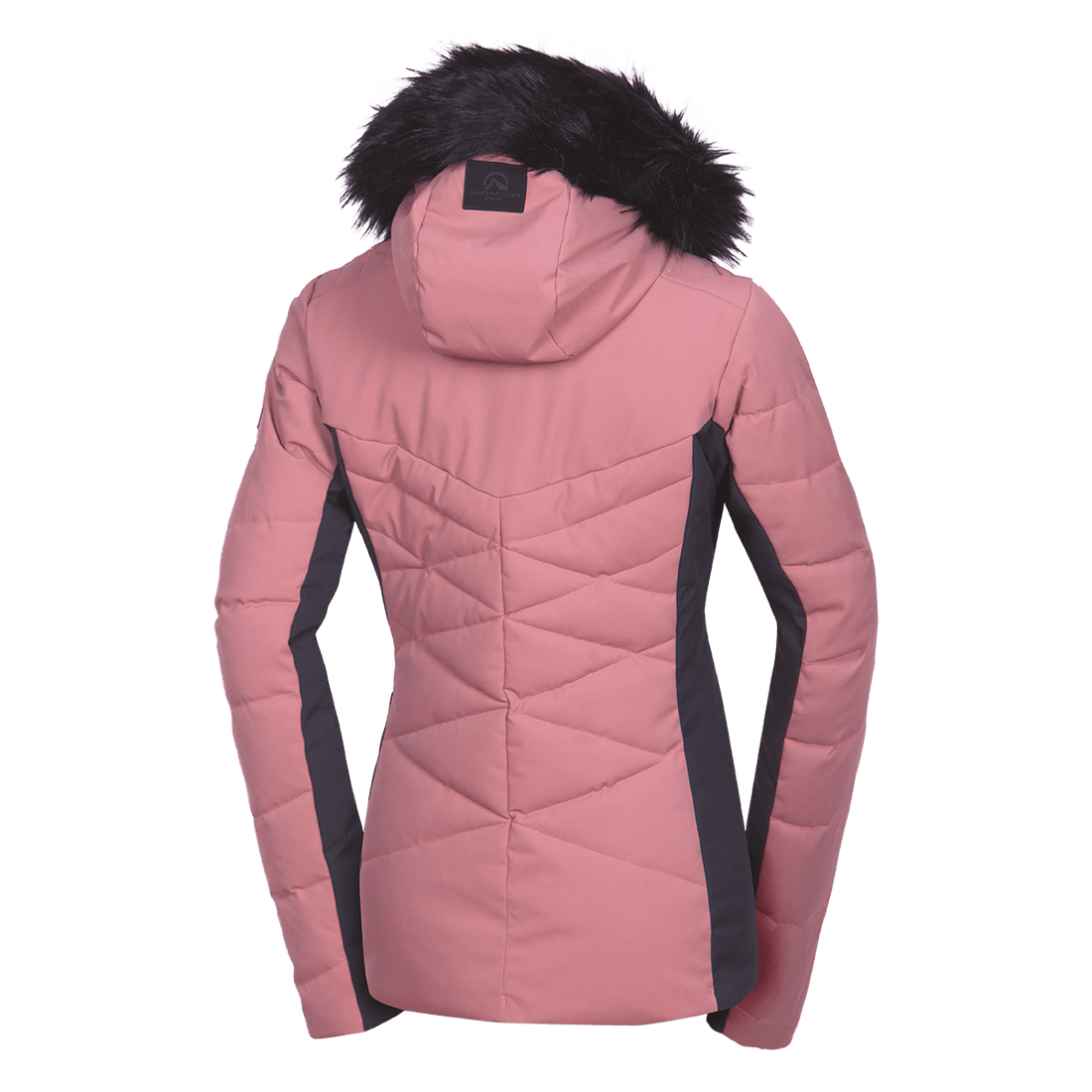 BU-6349SNW women's ski insulated trendy jacket with fur ABIGAYLE
