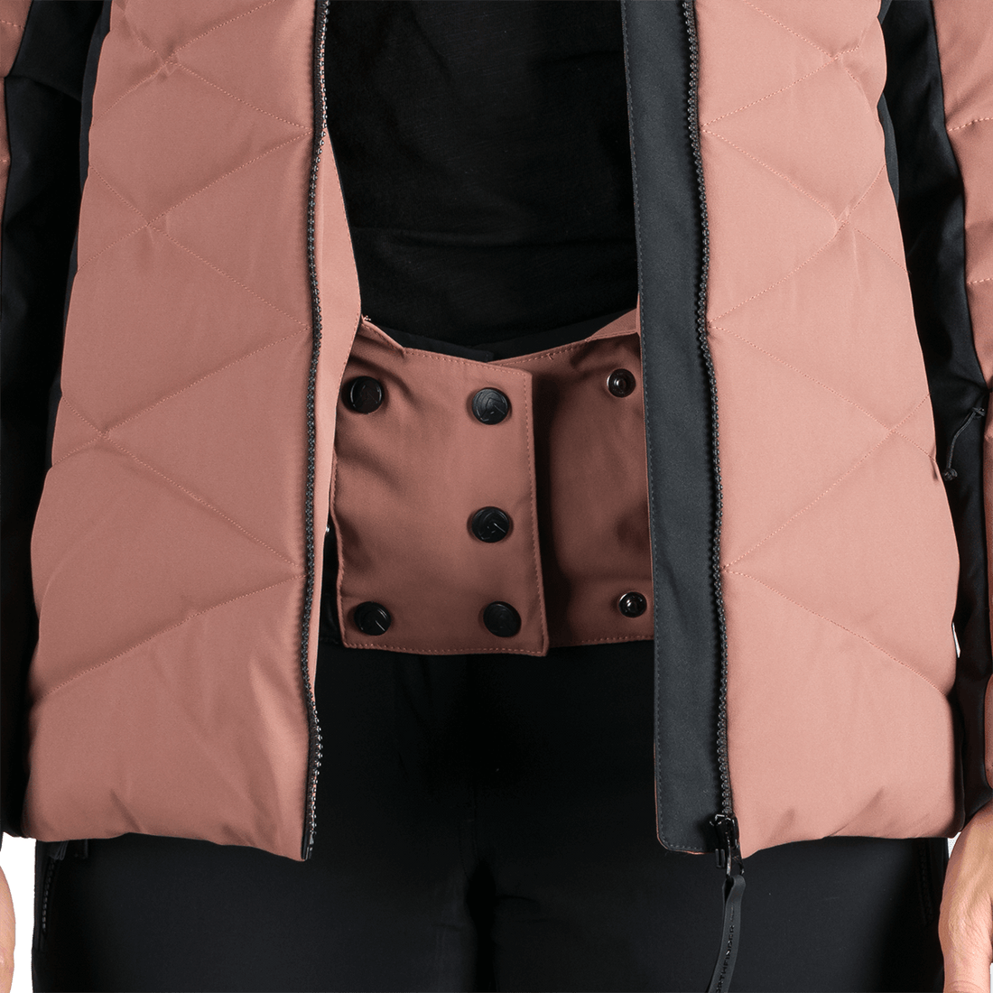 BU-6349SNW women's ski insulated trendy jacket with fur ABIGAYLE