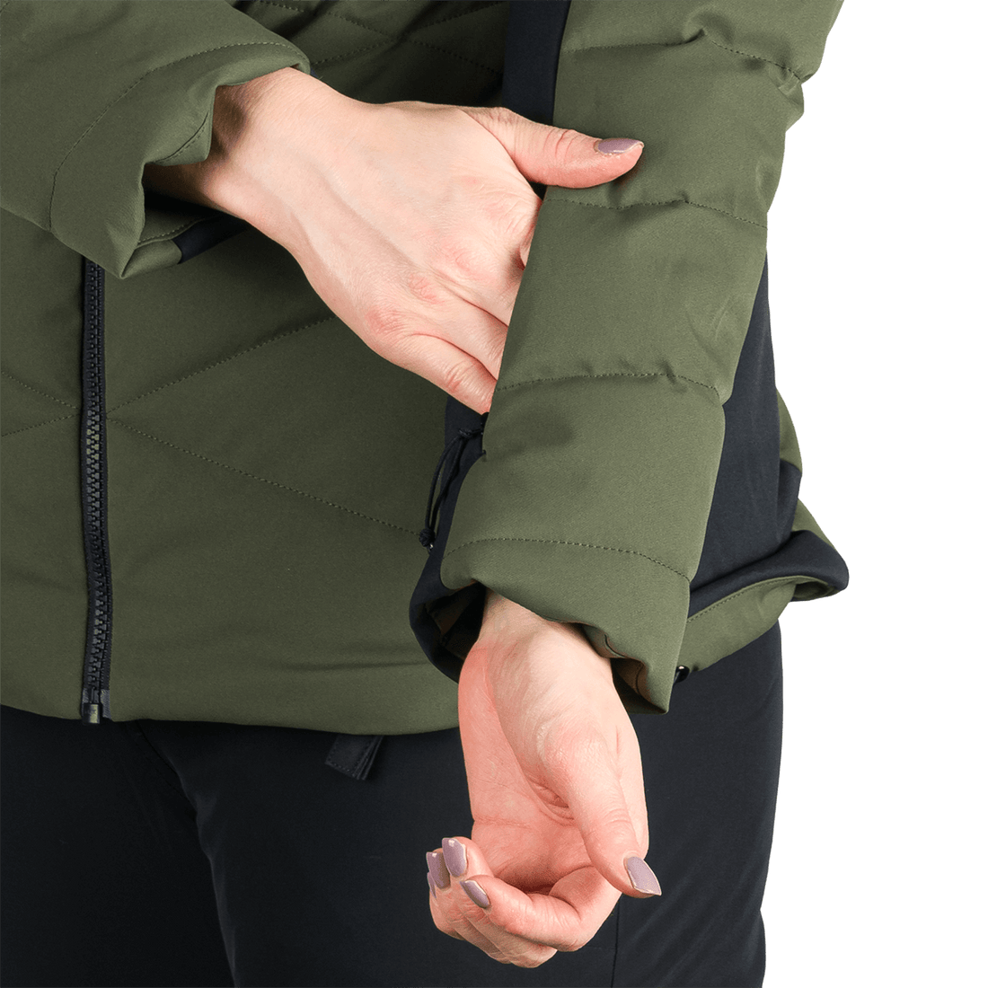 BU-6349SNW women's ski insulated trendy jacket with fur ABIGAYLE