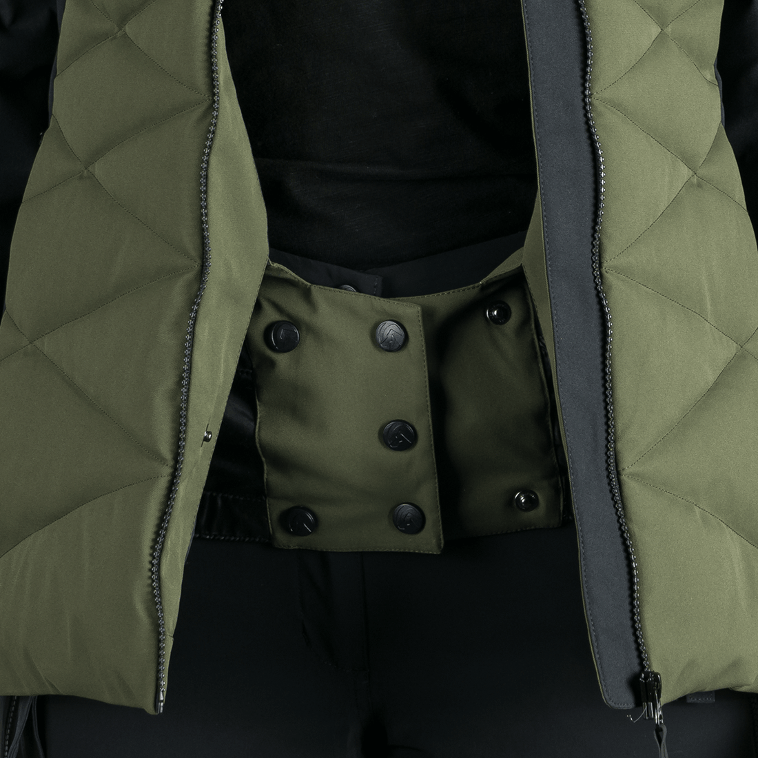 BU-6349SNW women's ski insulated trendy jacket with fur ABIGAYLE