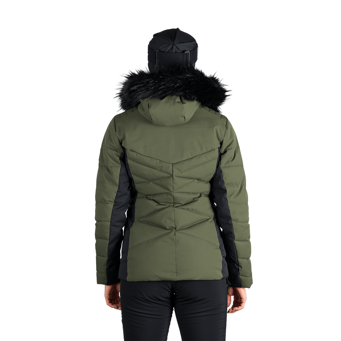 BU-6349SNW women's ski insulated trendy jacket with fur ABIGAYLE