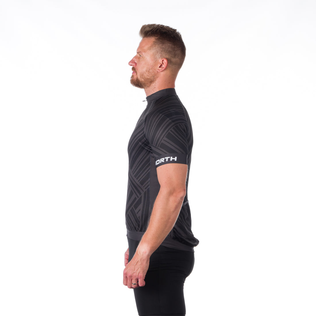 Men's full-zip cycling T-shirt TR-3901MB JAY