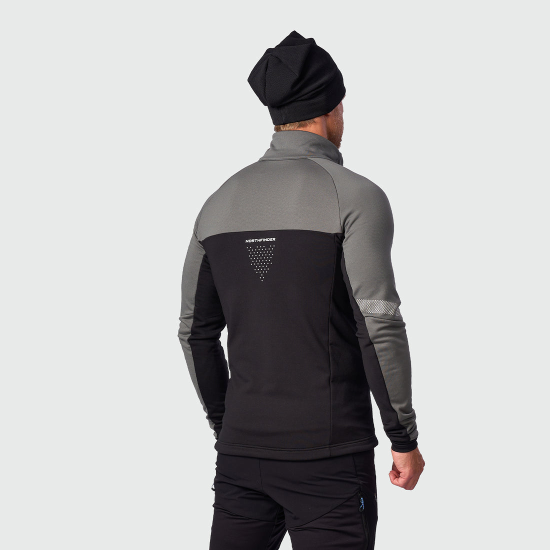 MI-36271SKP men's ski-touring sweater grid active sport full zip ZELEZNY1