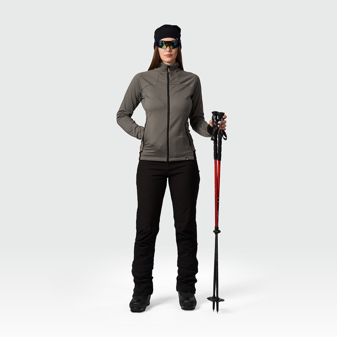MI-46271SKP women's ski-touring sweater grid active sport full zip ZMRZLA1