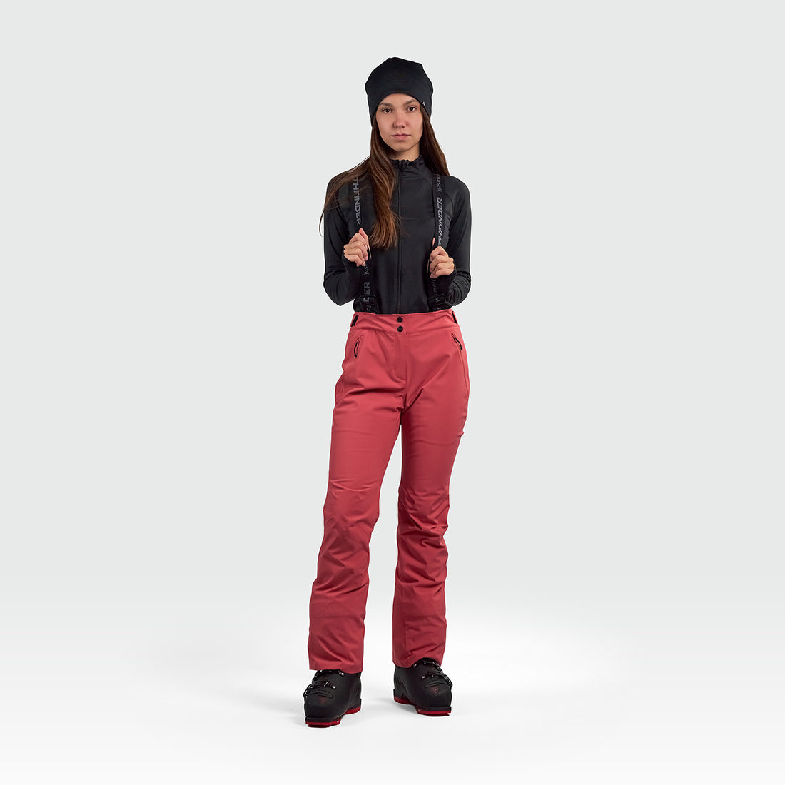 NO-6091SNW women's ski comfortable trousers with braces GEMNA