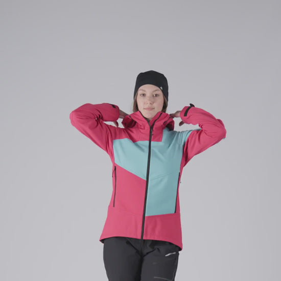 BU-6450OR women's outdoor hoody softshell jacket 3L TRIANN - BU-6450OR.mp4