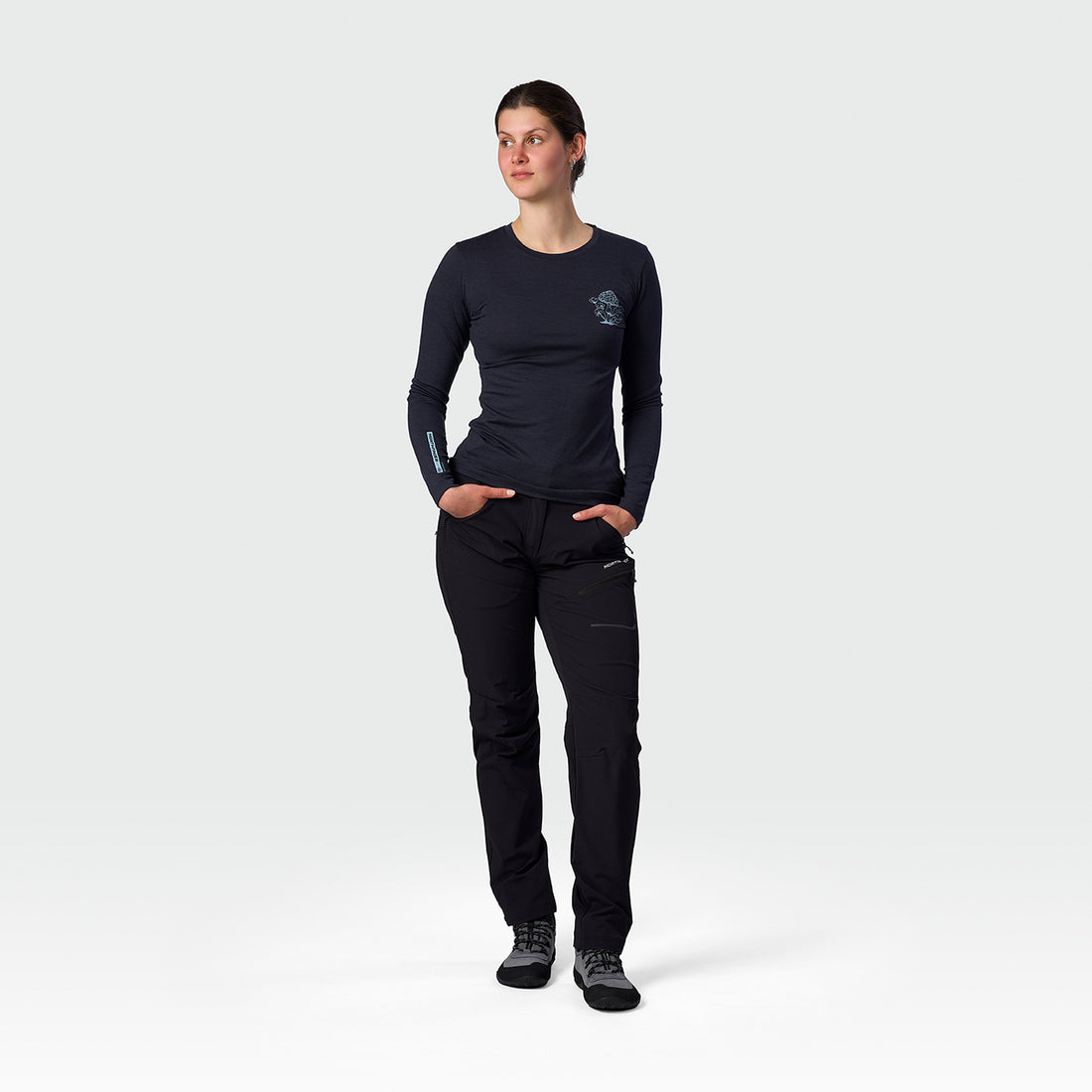 TR-6076OR women's merino blend T-shirt long sleeve RAYMUNE
