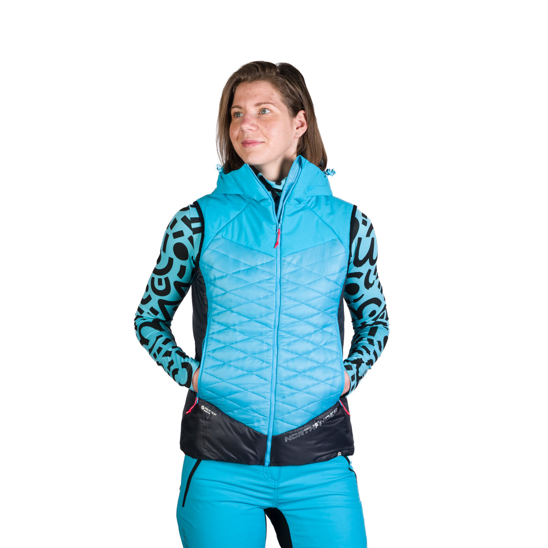 VE-44451SKP women's ski-touring vest padded Primaloft® Gold JAVOROVA